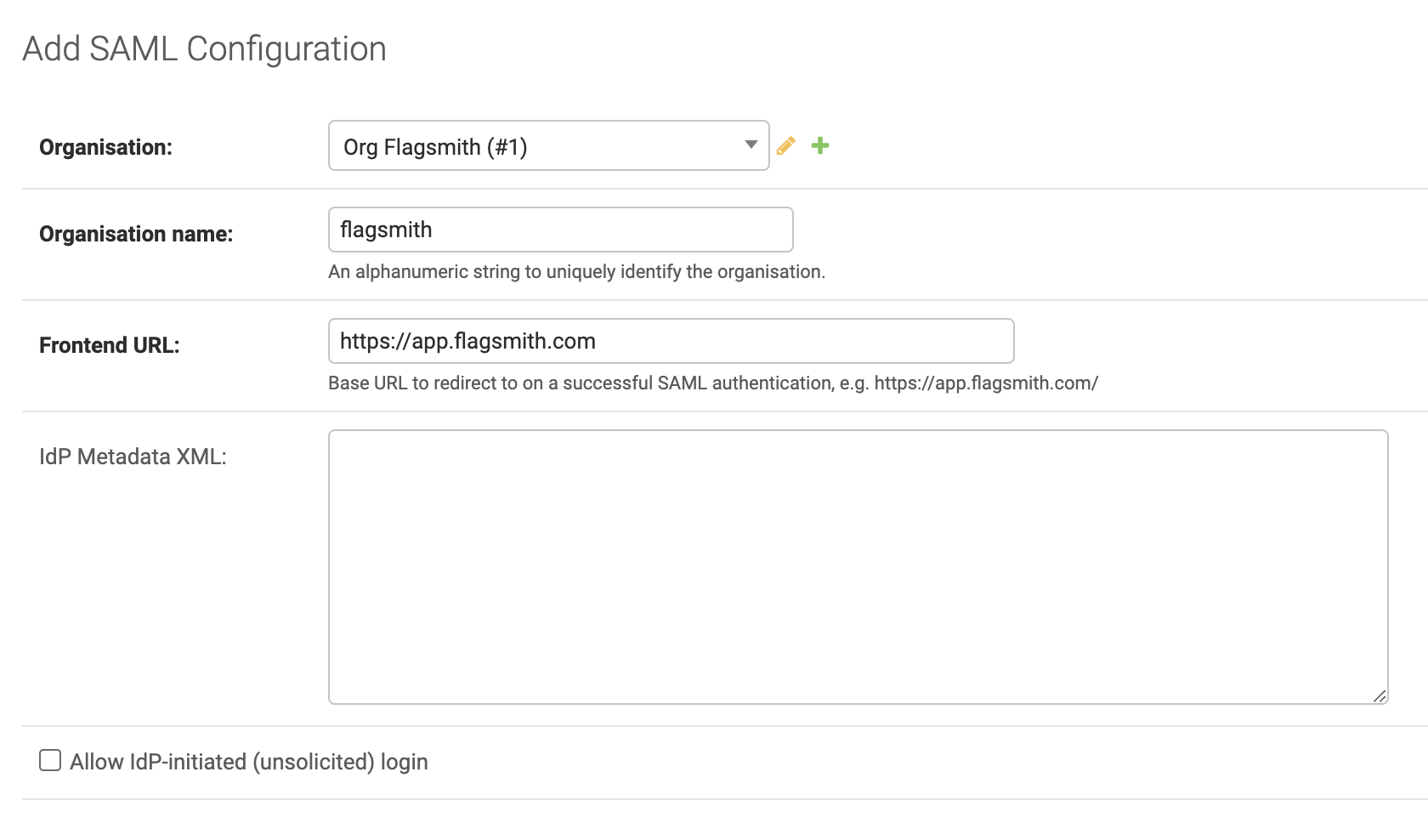 SAML Auth Setup